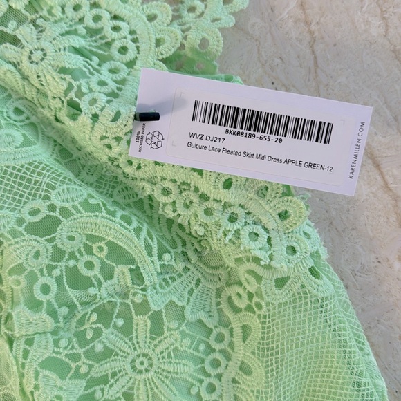 NWT Karen Millen Guipure Lace Pleated Skirt Midi Dress. Sold Out! - Picture 14 of 16